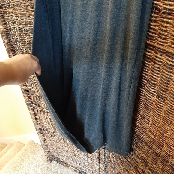 Calvin Klein Medium Mulberry Silk Wool Modal Knee Length Tank Dress Grey Capsule - Picture 2 of 6